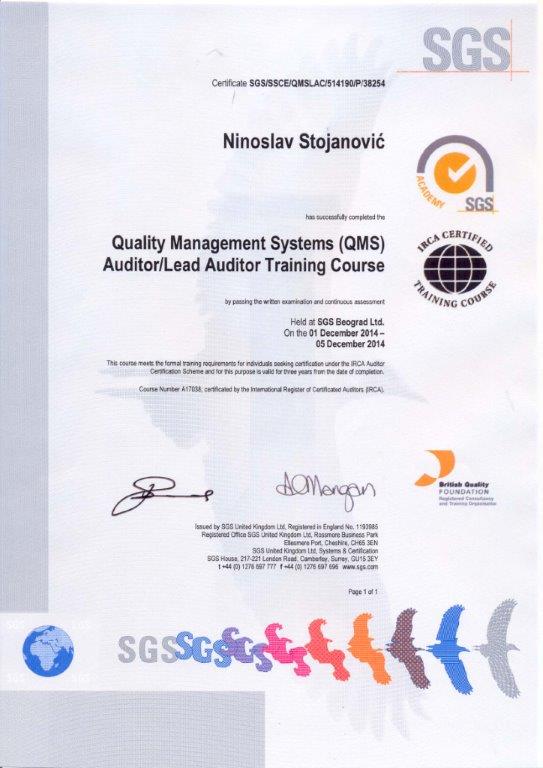 Sertifikat ISO 9001